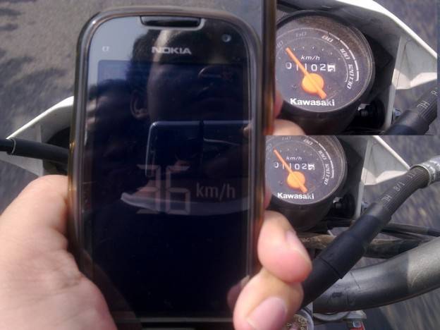 Komparasi speedo CBR150R, Ninja 250R dan KLX150 vs GPS…..