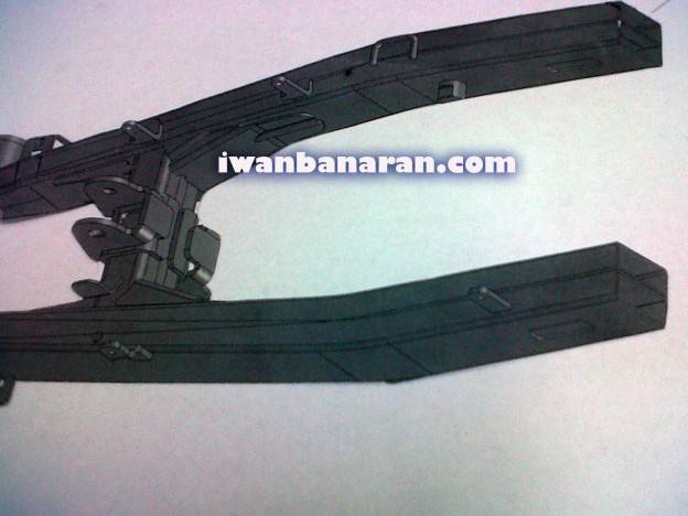 Serpihan puzzle….swing arm Honda teralis berbentuk kotak!!