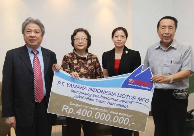 Yamaha menyumbang 400juta untuk pembuatan Rain Water Harvesting……