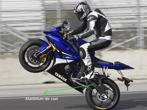 Yamaha disinyalir mencangkokkan swing arm aluminium pada calon sport 250cc….