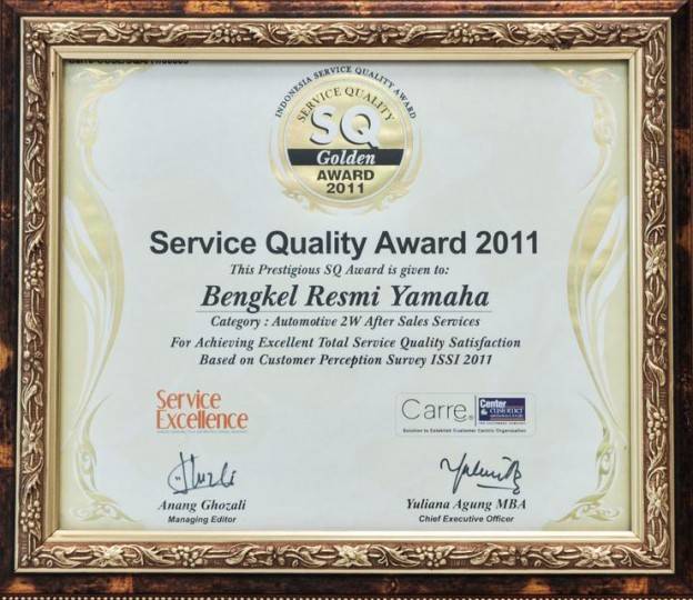 Yamaha Raih Service Quality Award, Unggul Berkat After Sales Fuel Injection….
