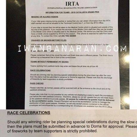 regulasi selebrasi Motogp