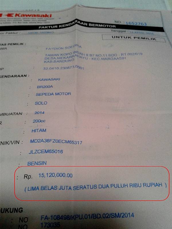 harga faktur pulsar 200ns