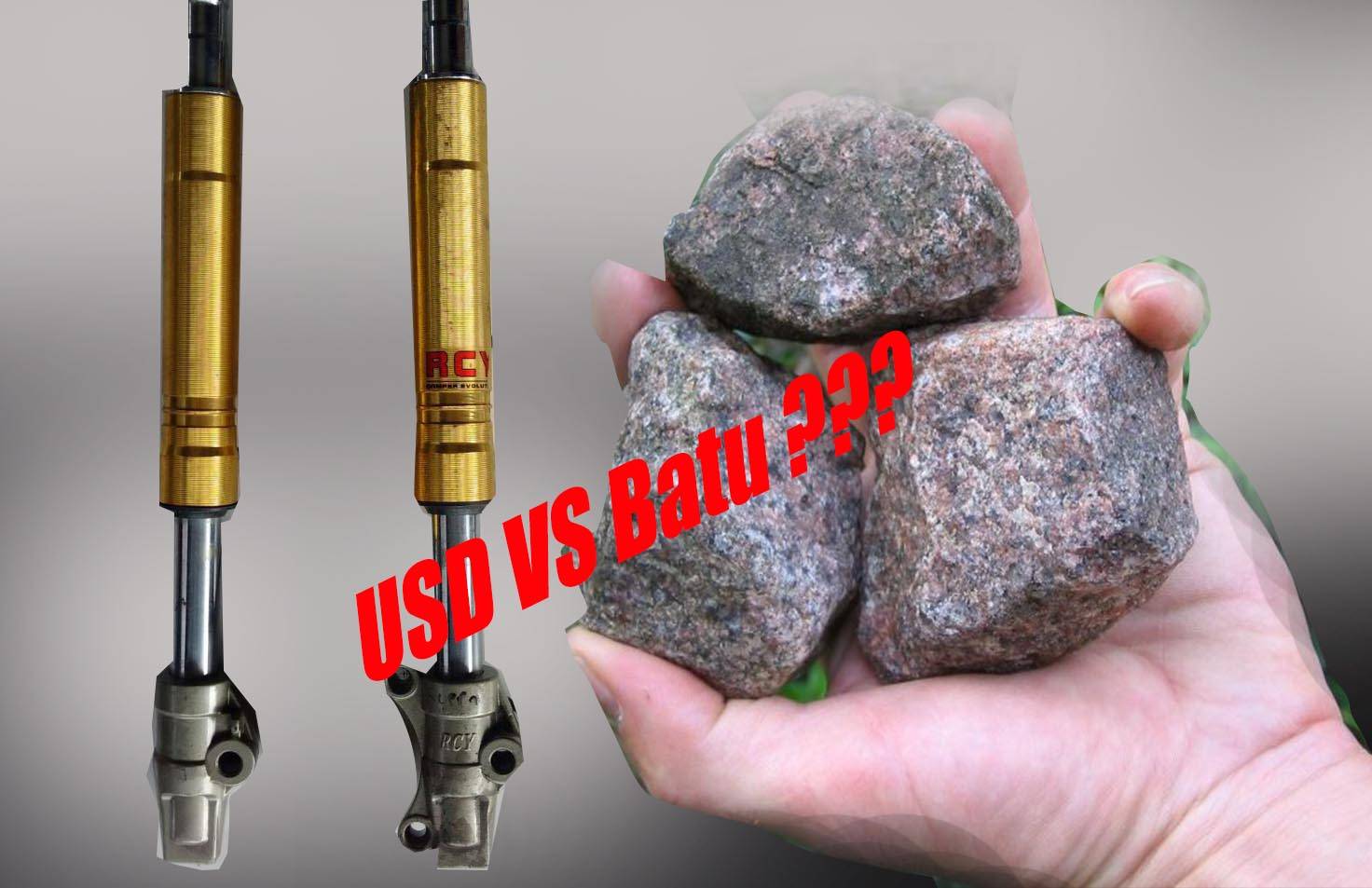 Beli online suspensi USD malah dikirimin batu, moncrot tenan !!