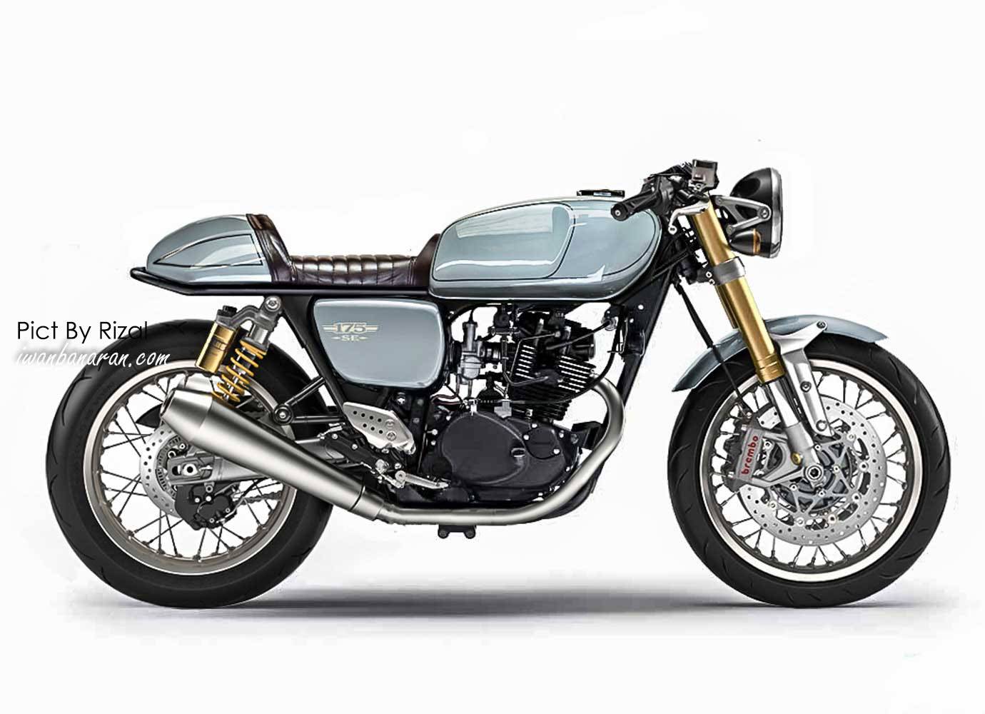 Kawasaki W175 modifikasi Cafe Racer Triumph Thruxton, ampun keren puol !!!