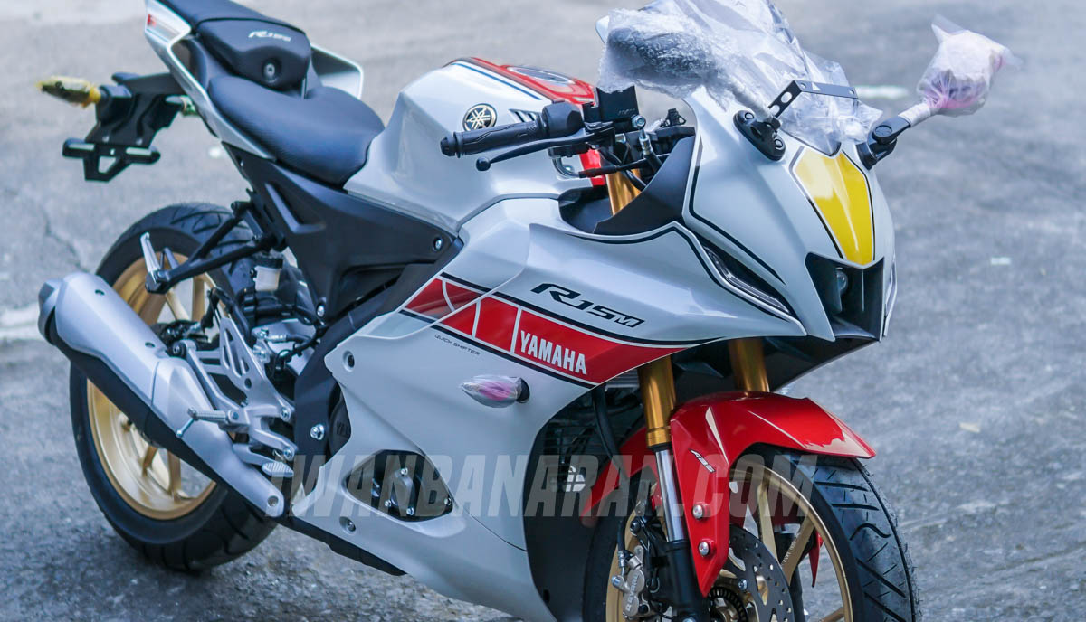 (Mega Gallery) Yamaha R15M V4 versi WGP seharga 44 jutaan…lho kok suspensinya beda ?