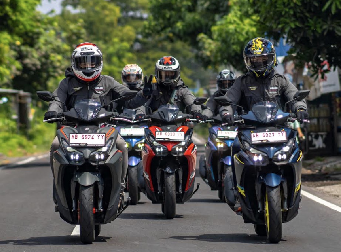 Aerox Alpha Gang serbu 5 kota….pasukan Yamaha menggila !!