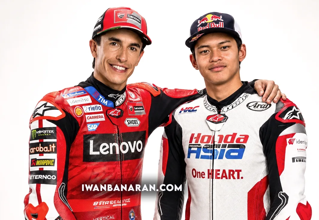 Gokill…Jelang Motogp Aragon, Veda Ega Latihan Bareng Marc Marquez !!