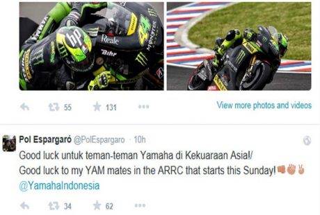 Twit Pol Espargaro support Yamaha di ARRC